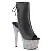 Pleaser - ADORE1018LG Bottes de plateforme, Pole dance chaussures - Noir/Couleur argent Product image